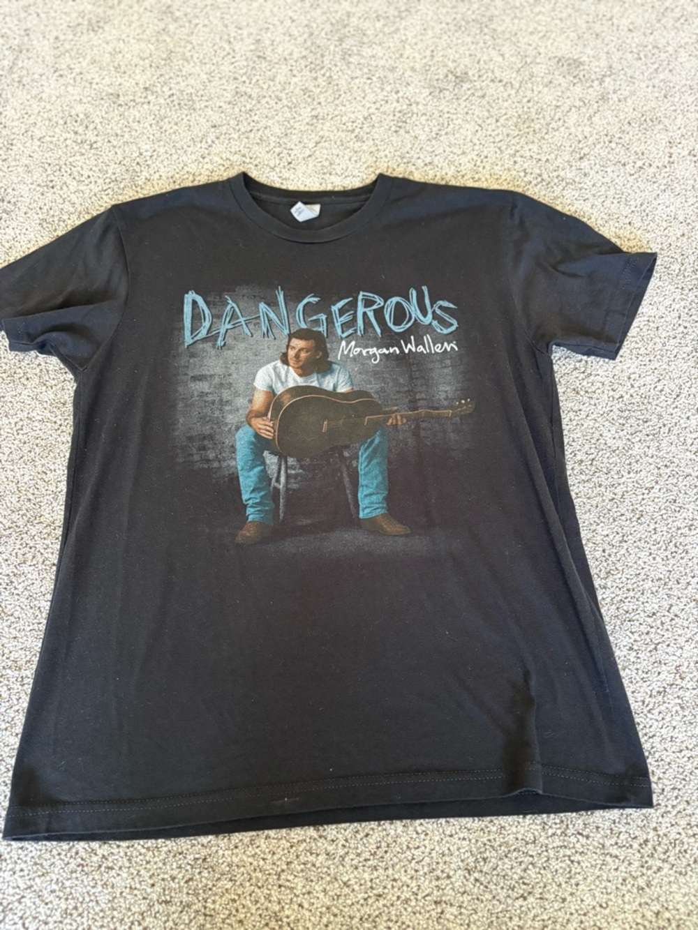 Men's Black 'Dangerous' Morgan Wallen Graphic Short-Sleeve Tour Tee